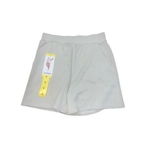 NWT Women's Cream LAZYPANTS Soft Luxe Pull On Shorts With Pockets XL